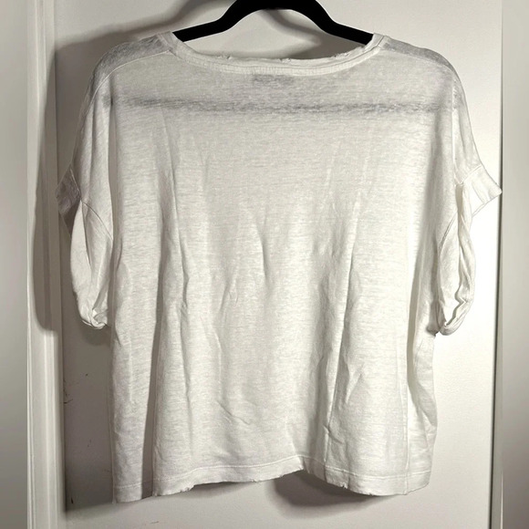 Sandro Paris White Linen Top Size 1/Small - Picture 2 of 6